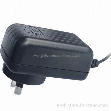 18W Switching Power Adapter with Australian AC Plug and 50 to 150mV Maximum Ripple and Noise Output